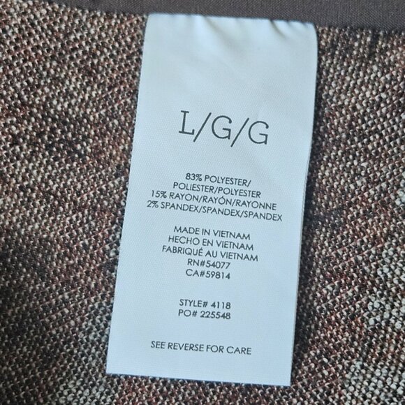 Cabi Jazzy Toffee Plaid Rust Ivory Black Jacket Size L - Picture 7 of 8